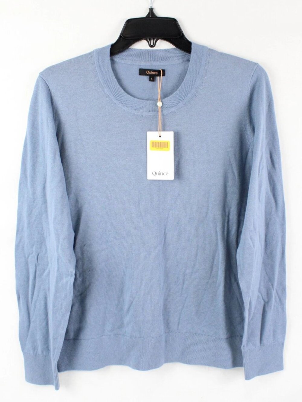 Quince Crew Sweater in Blue Casual Travel Shopping Business Meeting School Work